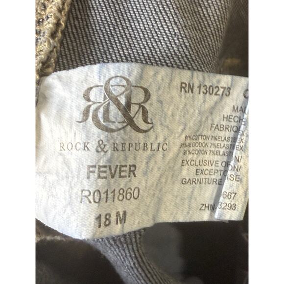 Rock Republic Fever Denim RX Slimming Pull On Skinny Jeggings 18 Bling Stripe - Picture 6 of 7